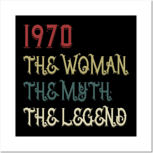 Vintage Retro 1970 Legend Gift 50th Birthday Womens Posters and Art